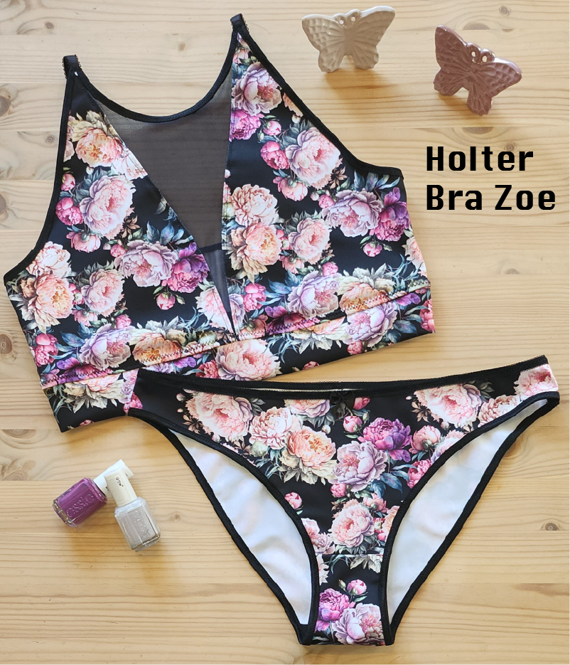 Sewing pattern Holterbra Zoe German sizes 70-90, A-B-C or as a sports bra or swim bikini IDsmx3