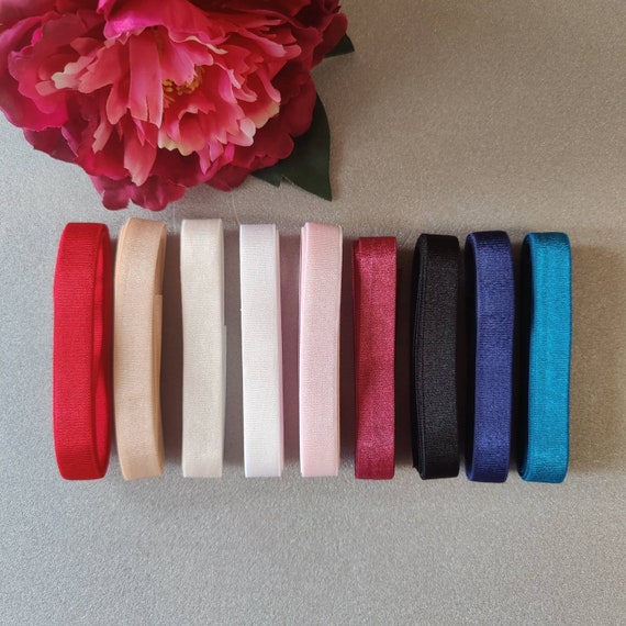 15 mm bra strap strap rubber black, red, white, blue, petrol, pink, off-white, beige, burgundy IDtrx20