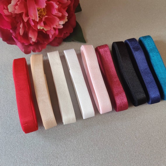 15 mm bra strap strap rubber black, red, white, blue, petrol, pink, off-white, beige, burgundy IDtrx20