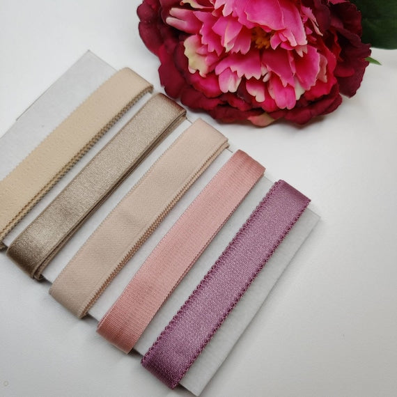 20 mm BH-Trägerband beige, frappe, peach blush, salmon pink, flamingo/ 13/16 strap elastic IDtrx20