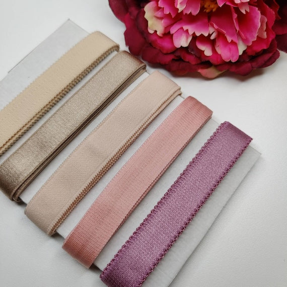 20 mm BH-Trägerband beige, frappe, peach blush, salmon pink, flamingo/ 13/16 strap elastic IDtrx20