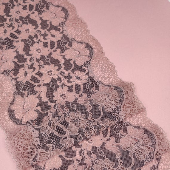 elastic <tc>lace</tc> in old pink/purple, price per 1/2 meter IDsx4