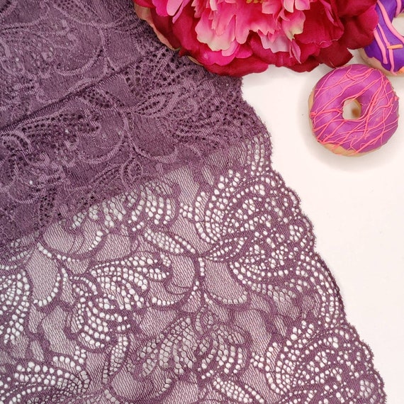 elastic lace in lilac, price per 1/2 meter IDsx4