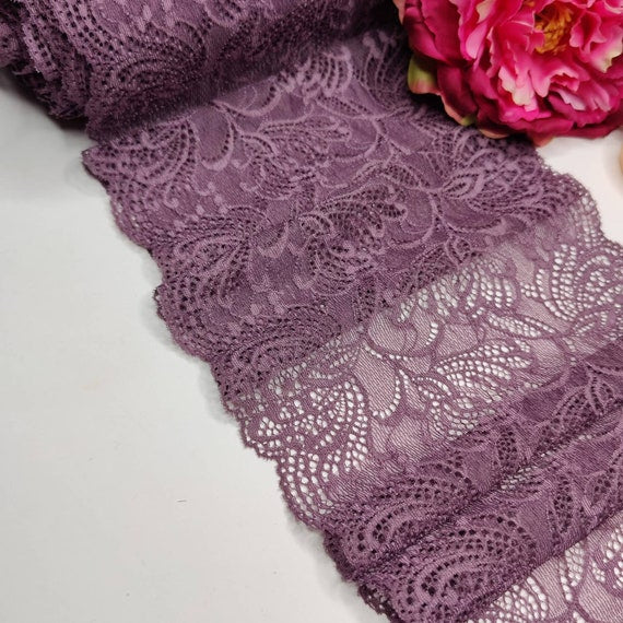 elastic lace in lilac, price per 1/2 meter IDsx4